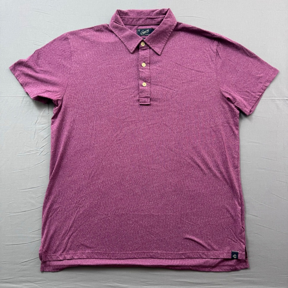 Grayers Clothiers Men XL Polo Shirt Short Sleeve Heathered Purple Magenta Cotton